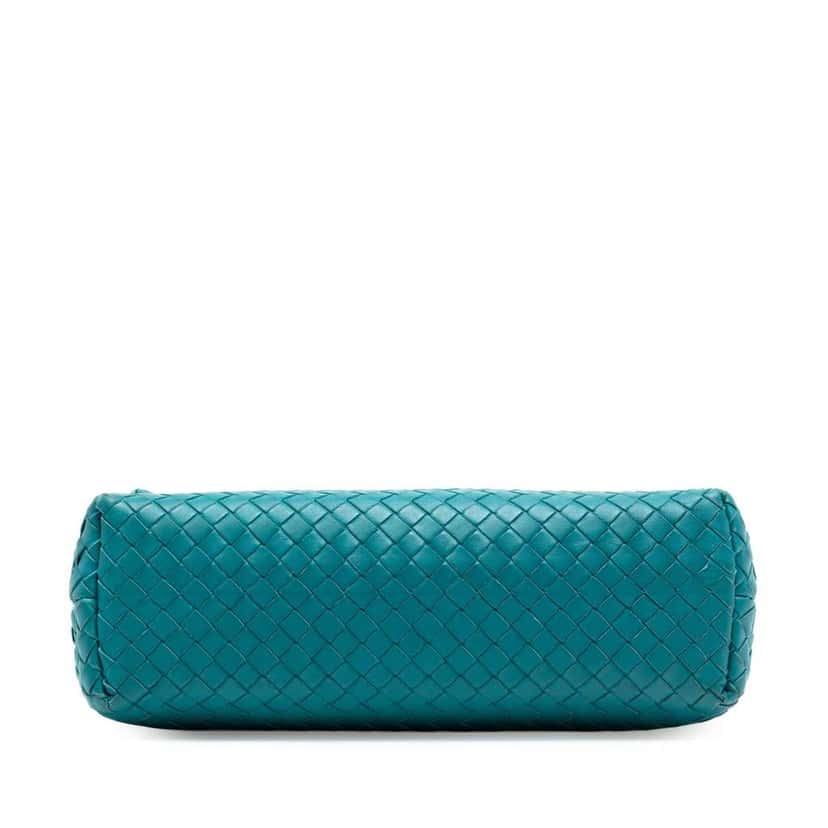 Bottega Veneta Medium Nappa Intrecciato Olimpia Shoulder Bag Blue Leather Very good condition - Inside View