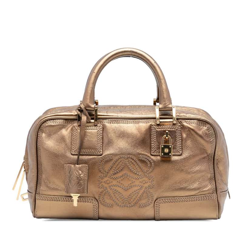 Loewe Metallic Leather Amazona 28 Gold Leather Very good condition - Front View