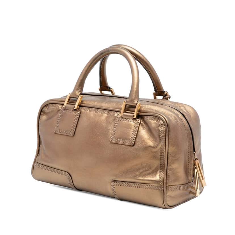 Loewe Metallic Leather Amazona 28 Gold Leather Very good condition - Back View