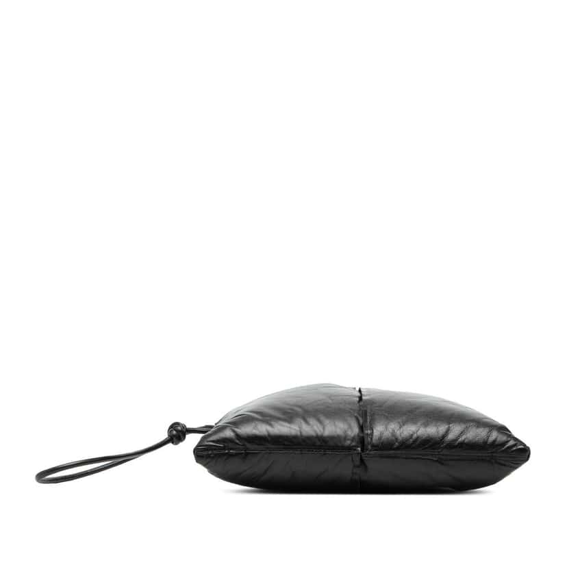 Bottega Veneta Leather Intrecciato Padded Square Pouch Black Leather Very good condition - Inside View