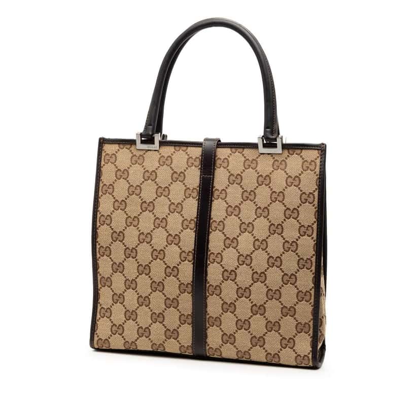 Gucci GG Canvas Jackie Handbag Brown Canvas Very good condition - Back View