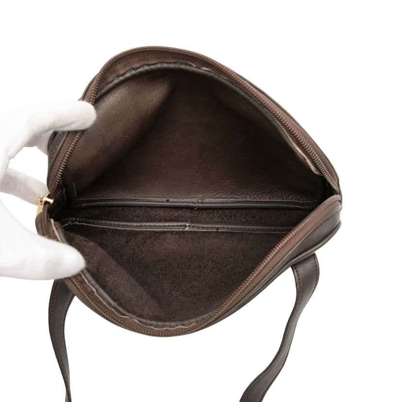 Loewe Suede and Calfskin Anagram Crossbody Brown Leather Very good condition - Model View