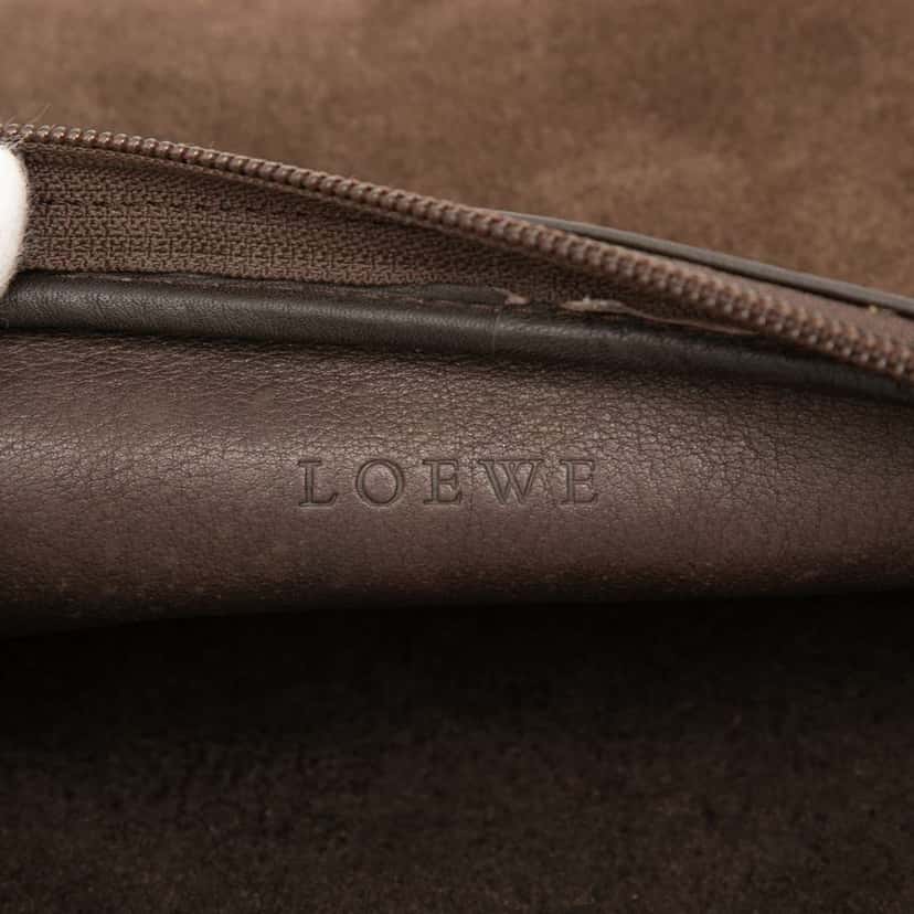 Loewe Suede and Calfskin Anagram Crossbody Brown Leather Very good condition - Box View