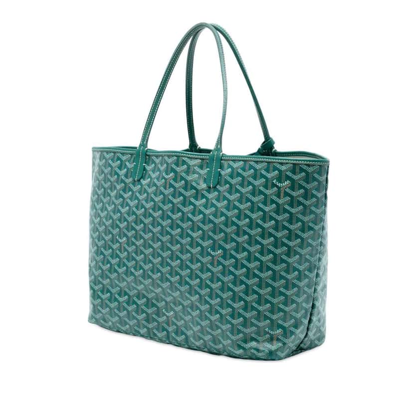 Goyard Goyardine Saint Louis PM Green Canvas Very good condition - Back View