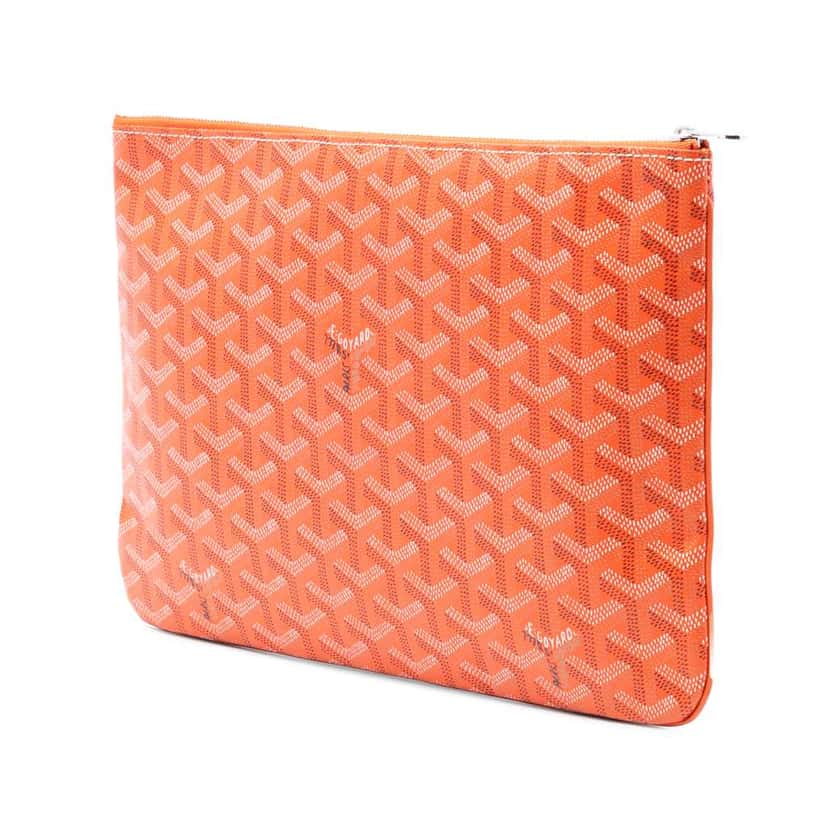 Goyard Goyardine Senat MM Orange Canvas Very good condition - Back View