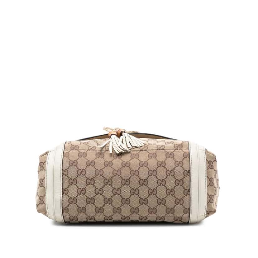 Gucci GG Canvas Bella Flap Satchel Brown Canvas Very good condition - Inside View