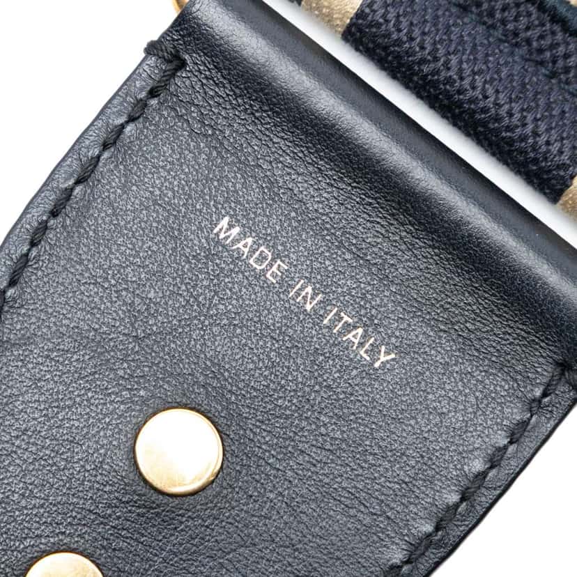 Dior Embroidered Canvas Bag Strap Blue Canvas Very good condition - Back View