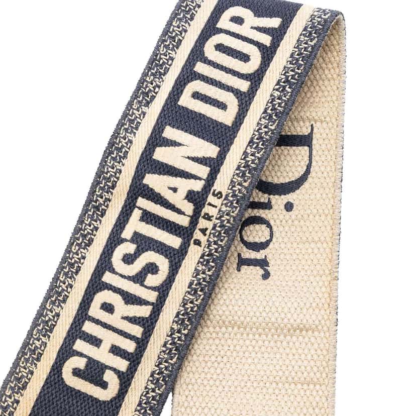 Dior Embroidered Canvas Bag Strap Blue Canvas Very good condition - Inside View