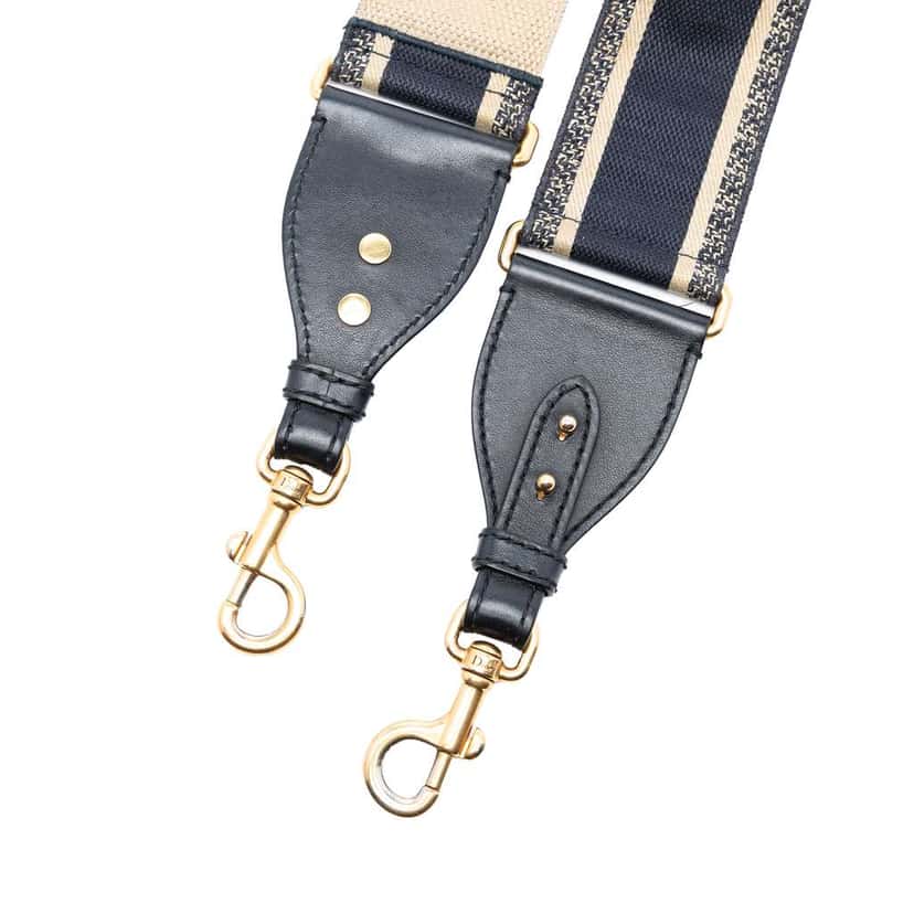 Dior Embroidered Canvas Bag Strap Blue Canvas Very good condition - Box View