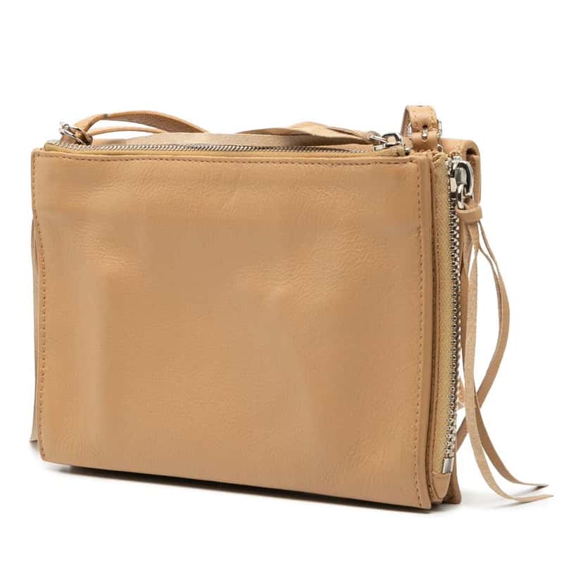 Balenciaga XS Leather Papier Triple Zip Around Crossbody Brown Leather Good condition - Back View