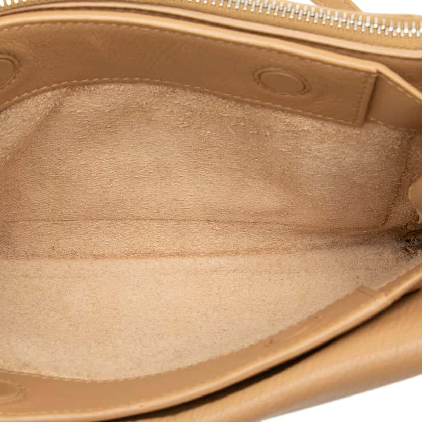 Balenciaga XS Leather Papier Triple Zip Around Crossbody Brown Leather Good condition - Model View