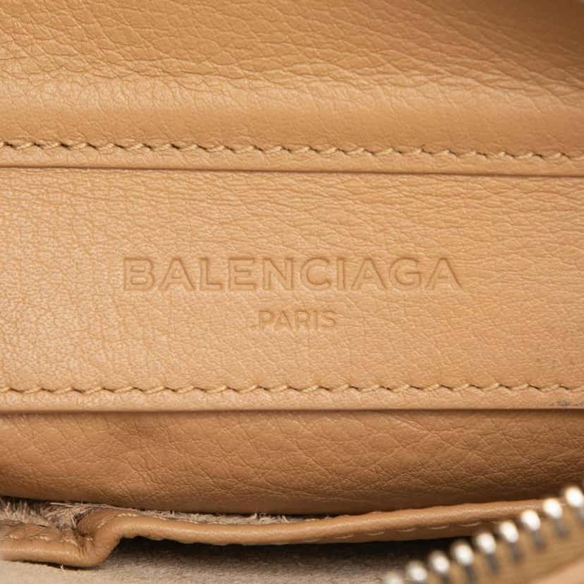 Balenciaga XS Leather Papier Triple Zip Around Crossbody Brown Leather Good condition - Box View