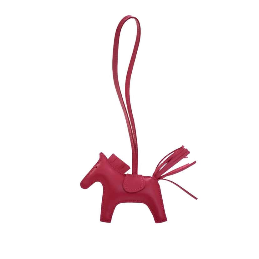 Hermès Milo Lambskin Grigri Rodeo Bag Charm PM Pink Leather Very good condition - Front View