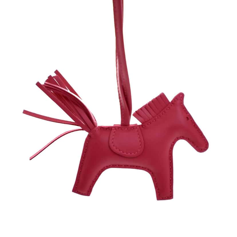 Hermès Milo Lambskin Grigri Rodeo Bag Charm PM Pink Leather Very good condition - Inside View