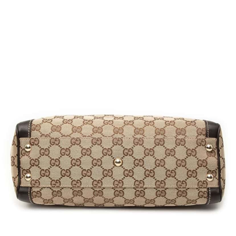 Gucci GG Canvas Trophy Tote Brown Canvas Good condition - Inside View