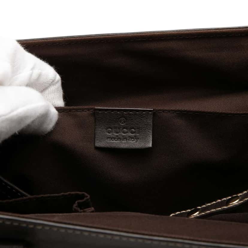 Gucci GG Canvas Trophy Tote Brown Canvas Good condition - Box View