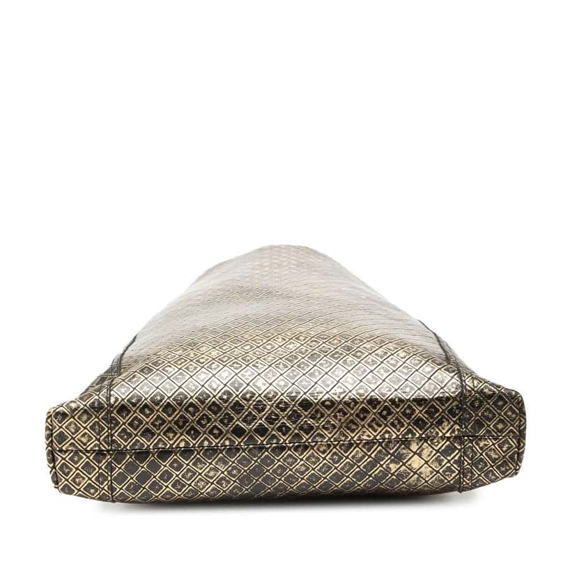 Bottega Veneta Leather Intrecciomirage Crossbody Gold Leather Very good condition - Inside View