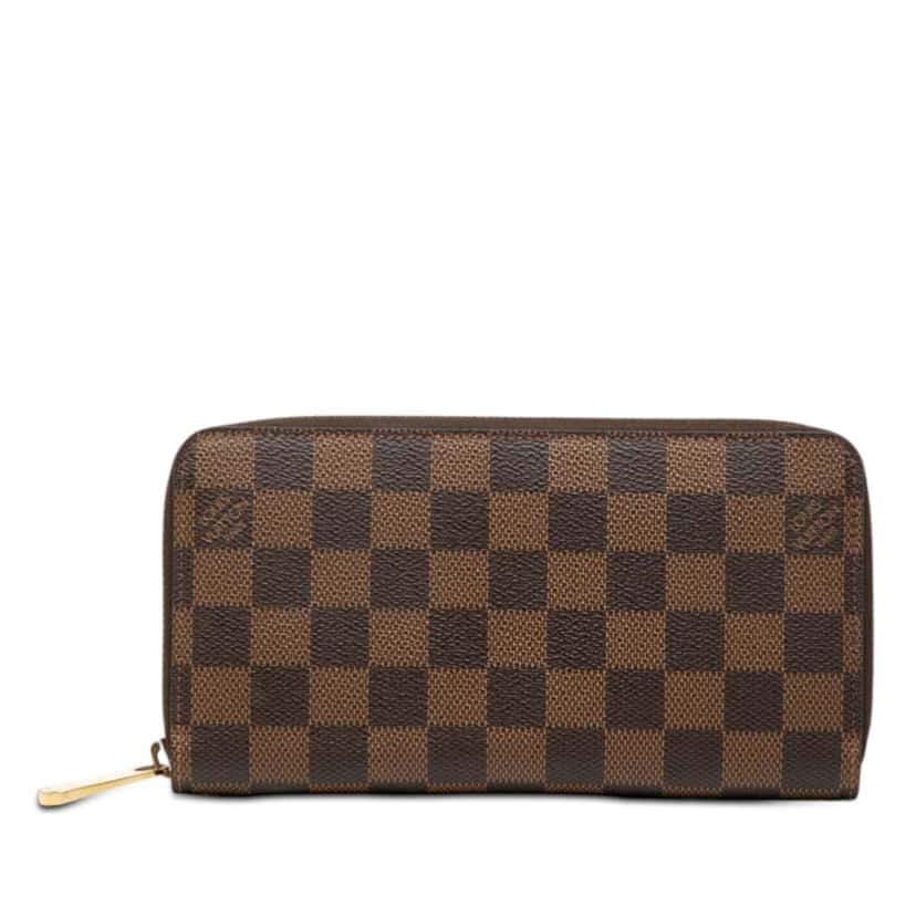 Louis Vuitton Damier Ebene Zippy Long Wallet Brown Very good condition - Front View