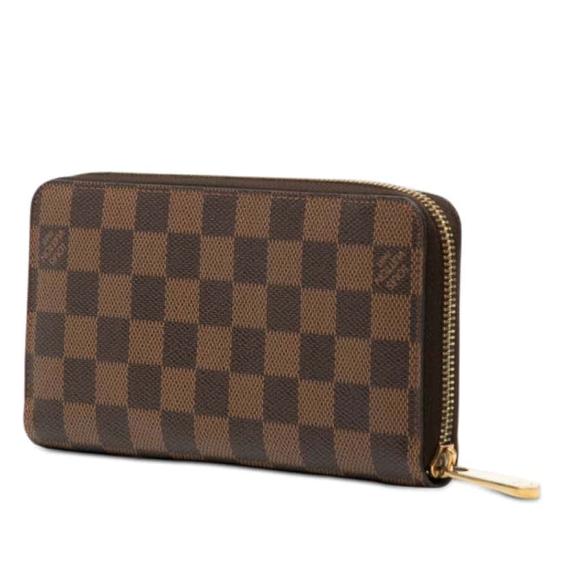 Louis Vuitton Damier Ebene Zippy Long Wallet Brown Very good condition - Back View
