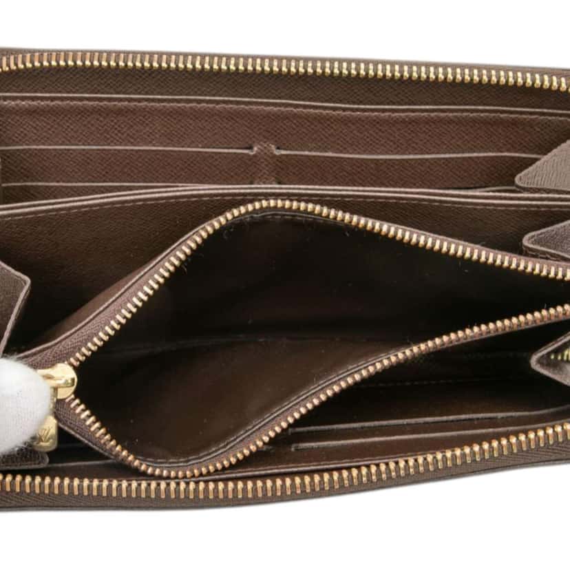 Louis Vuitton Damier Ebene Zippy Long Wallet Brown Very good condition - Model View