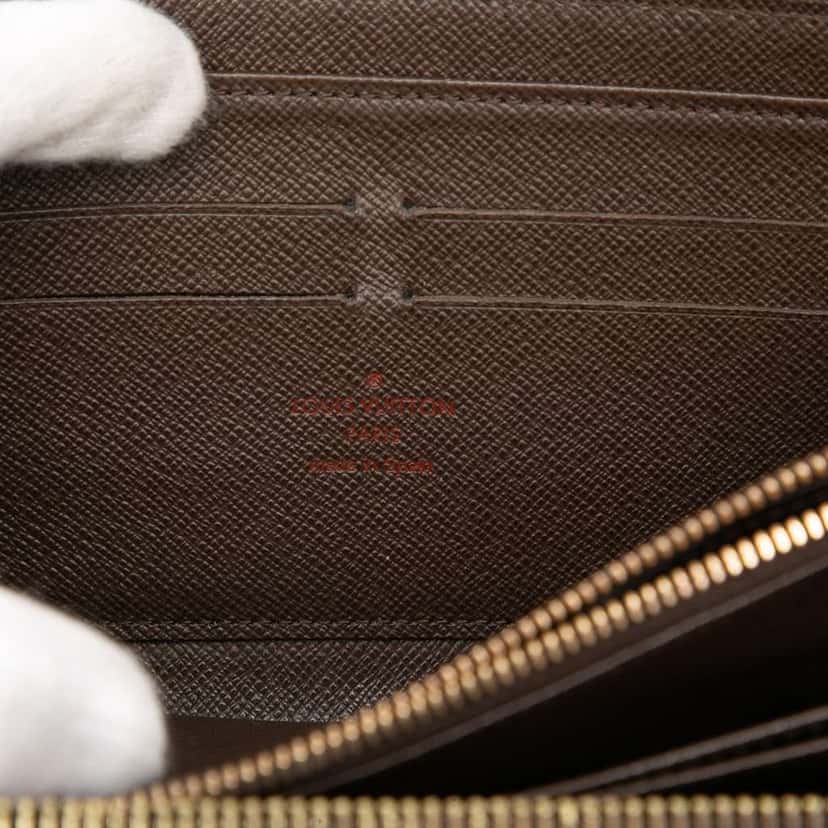 Louis Vuitton Damier Ebene Zippy Long Wallet Brown Very good condition - Box View
