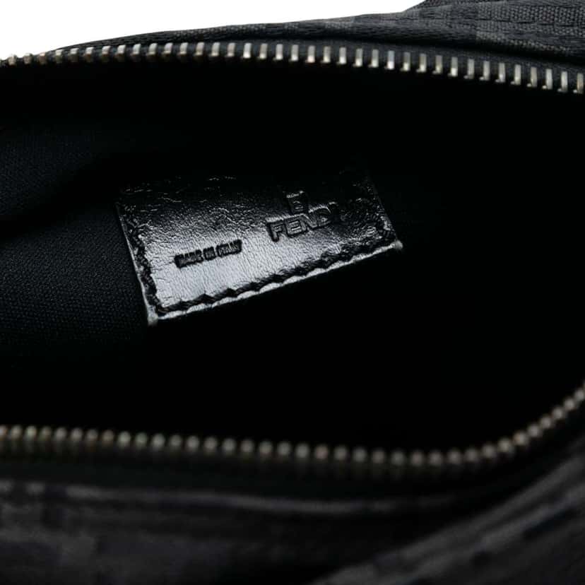 Fendi Mini Zucchino Canvas Handbag Black Canvas Very good condition - Box View