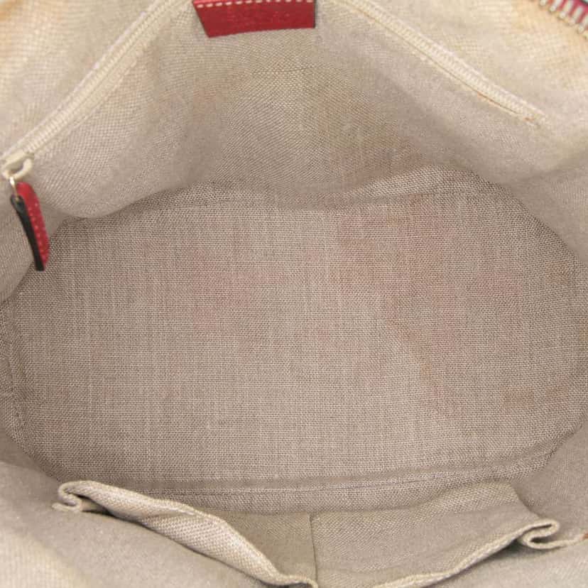 Gucci Small Dollar Calfskin GG Charm Dome Satchel Red Leather Very good condition - Model View