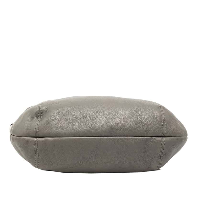 Gucci Pebbled Leather Techno Horsebit Hobo Grey Leather Very good condition - Inside View