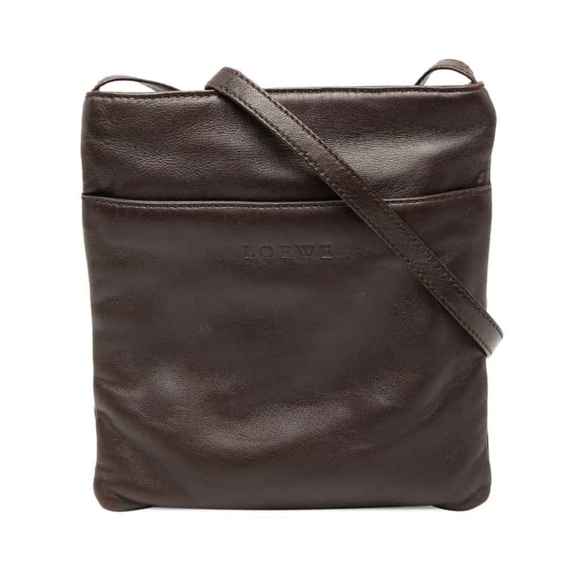 Loewe Nappa Leather Crossbody Brown Leather Very good condition - Front View