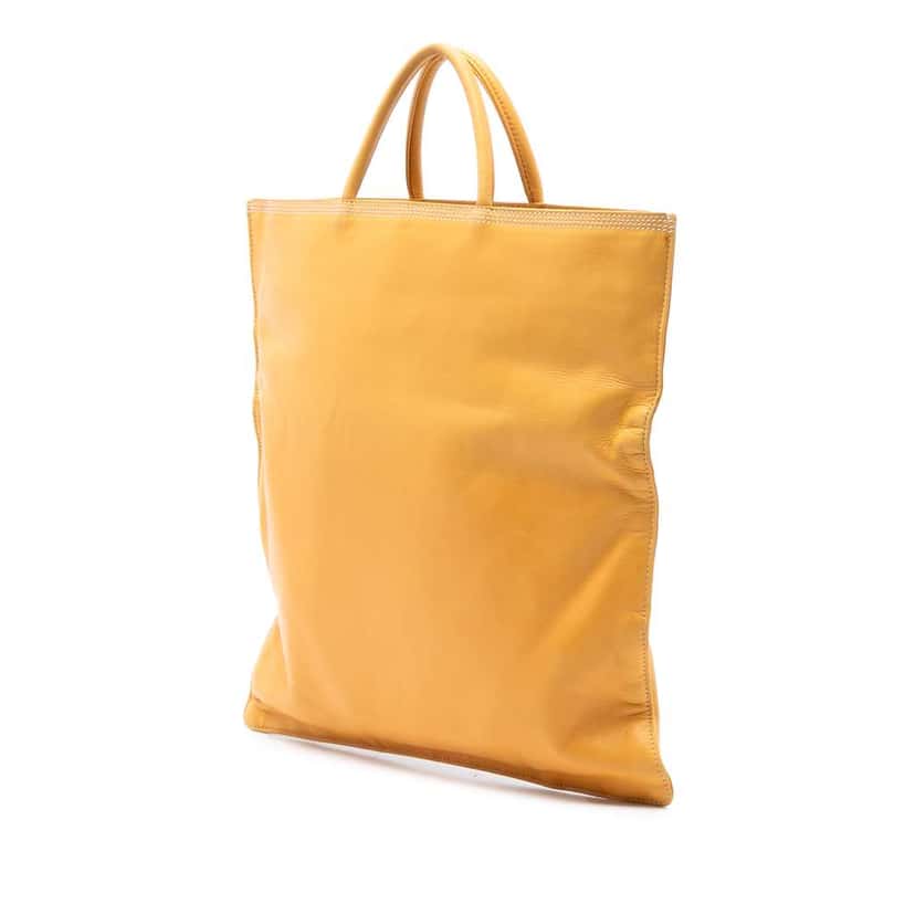 Loewe Leather Anagram Tote Yellow Leather Very good condition - Back View