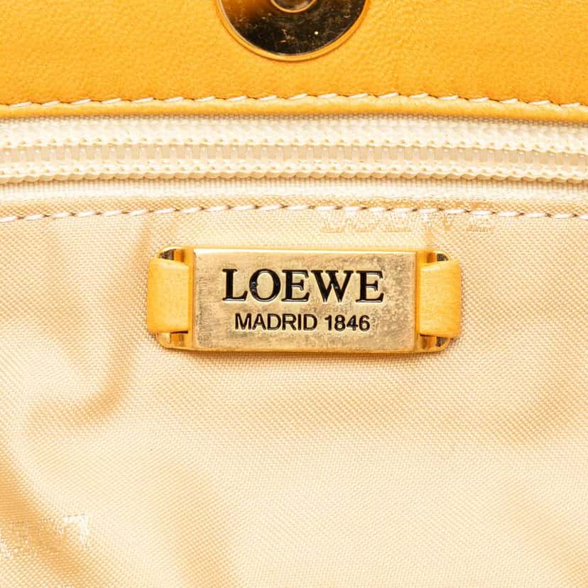 Loewe Leather Anagram Tote Yellow Leather Very good condition - Box View