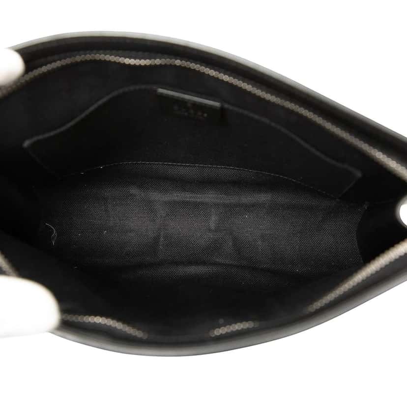 Gucci GG Supreme Web Clutch Black Canvas Very good condition - Model View