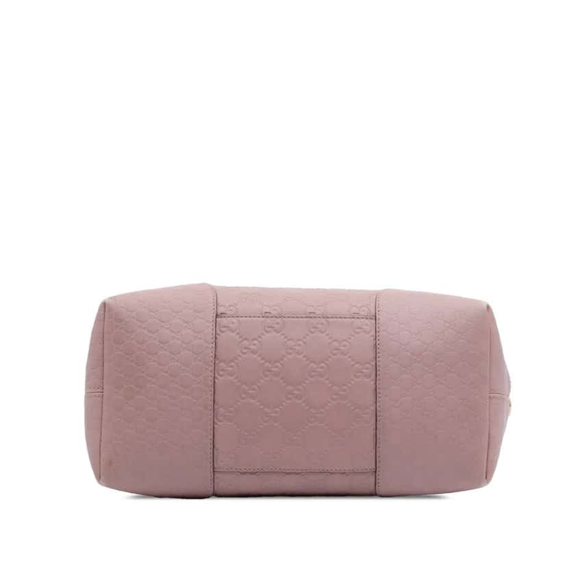 Gucci Medium Guccissima Bree Fold Over Tote Pink Leather Very good condition - Inside View