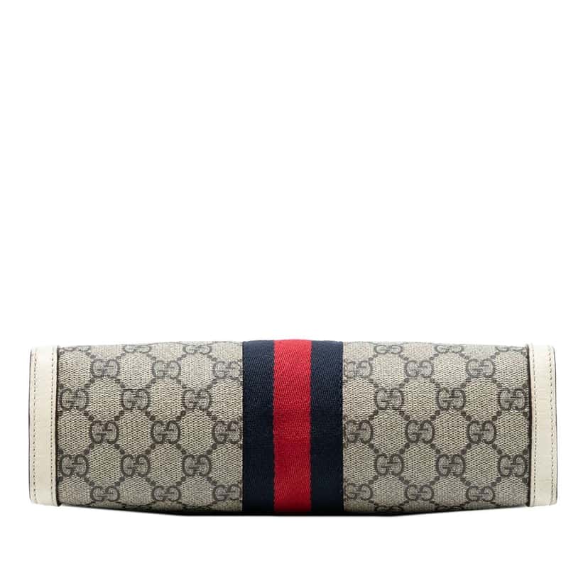 Gucci Small GG Supreme Web Ophidia Chain Crossbody Brown Canvas Very good condition - Inside View