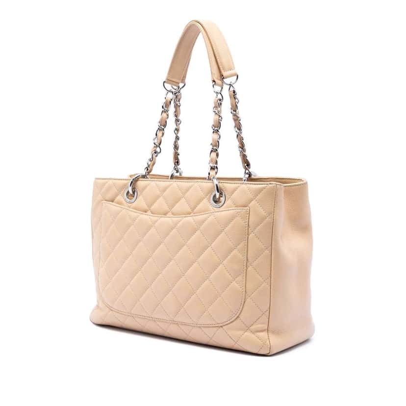 Chanel Caviar Grand Shopping Tote Brown Leather Good condition - Back View