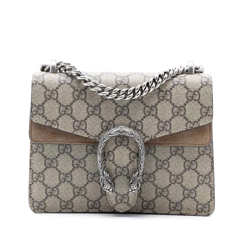 Gucci Small GG Supreme Dionysus Crossbody Brown Canvas Very good condition - Front View