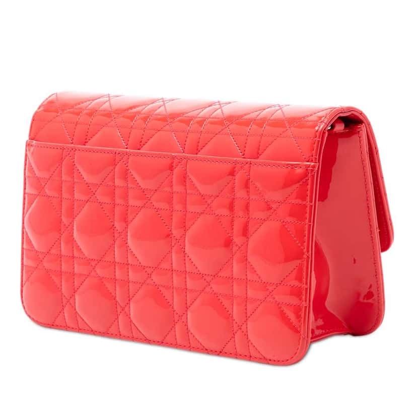 Dior Patent Cannage Miss Dior Promenade Crossbody Red Leather Very good condition - Back View