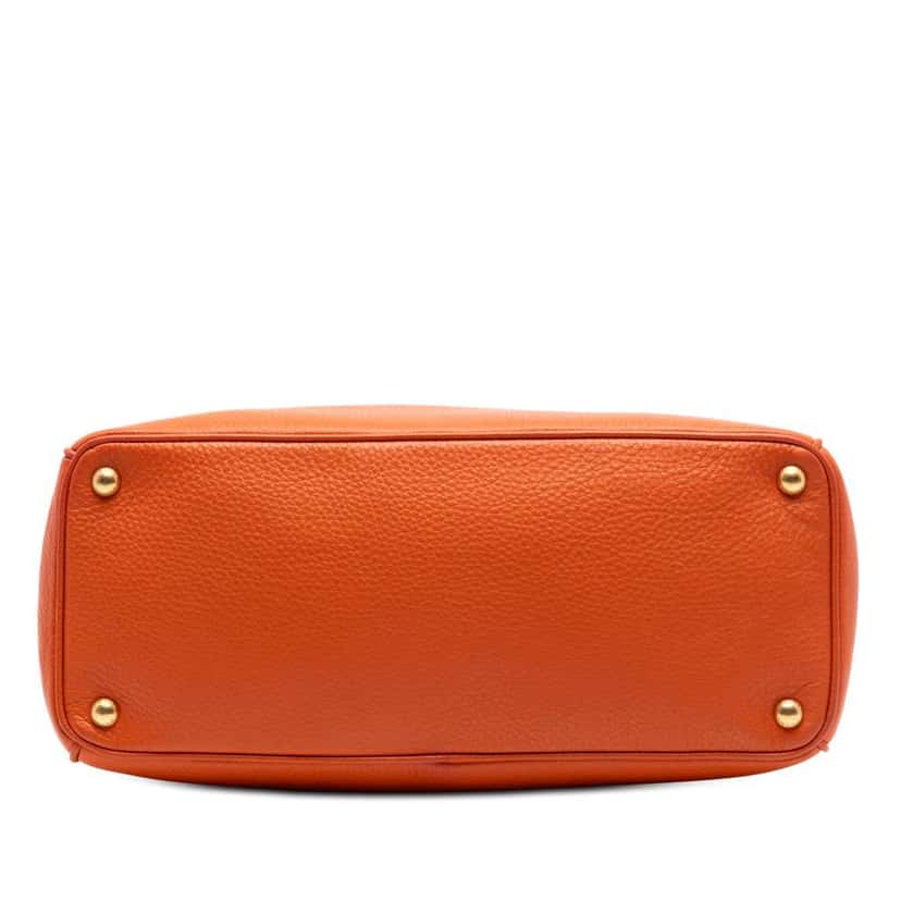 Prada Vitello Daino Open Convertible Tote Orange Leather Very good condition - Inside View