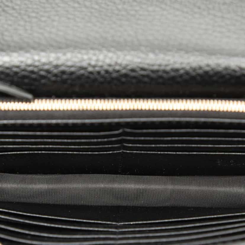 Gucci Interlocking G Dollar Calfskin Wallet on Chain Black Leather Very good condition - Model View