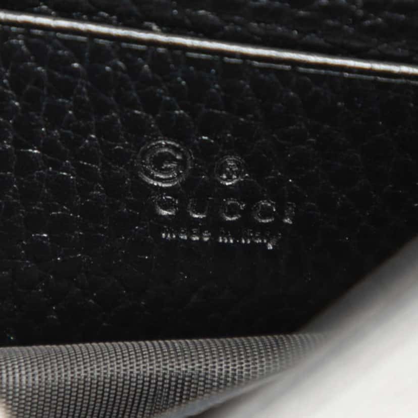 Gucci Interlocking G Dollar Calfskin Wallet on Chain Black Leather Very good condition - Box View