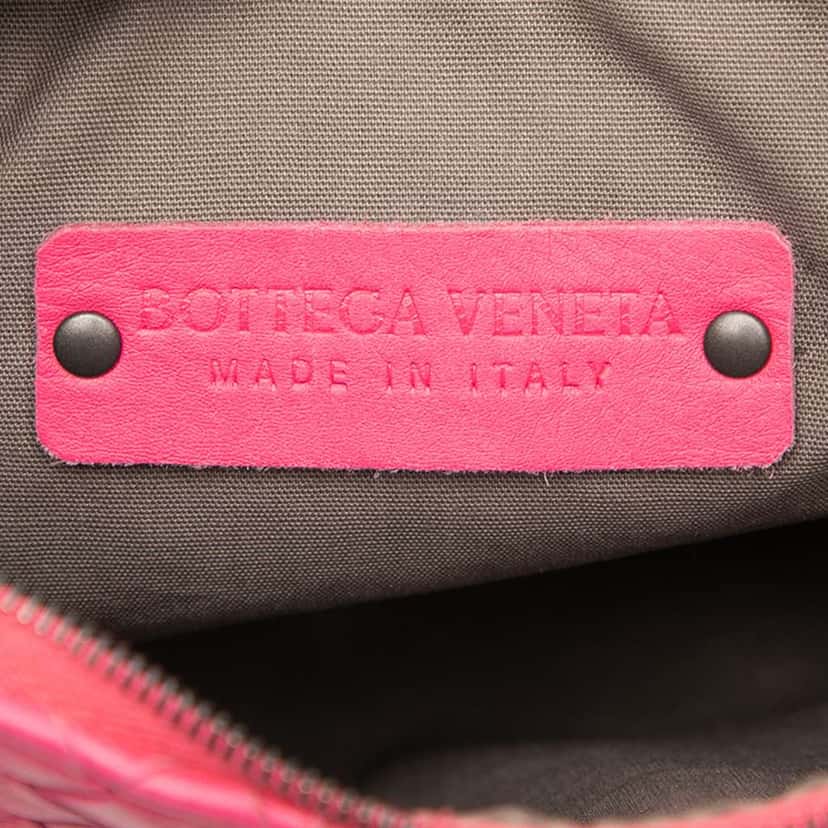 Bottega Veneta Small Nappa Intrecciato Crossbody Pink Leather Very good condition - Box View