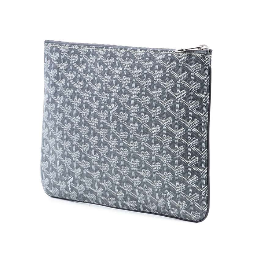Goyard Goyardine Senat MM Grey Canvas Very good condition - Back View