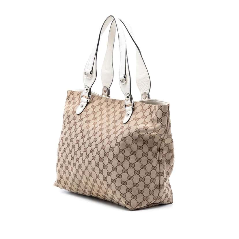 Gucci Medium GG Canvas Icon Bit Tote Brown Canvas Very good condition - Back View