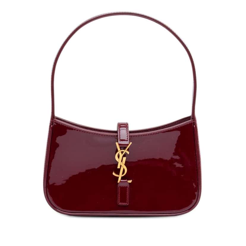 Saint Laurent Mini Patent Le 5 a 7 Red Leather Very good condition - Front View