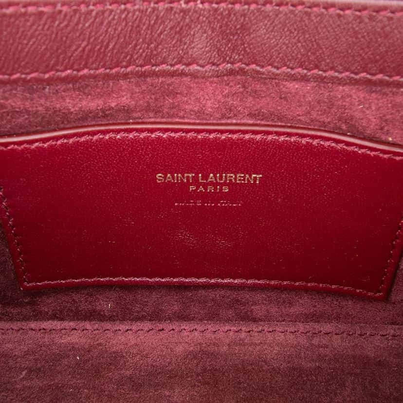 Saint Laurent Mini Patent Le 5 a 7 Red Leather Very good condition - Box View