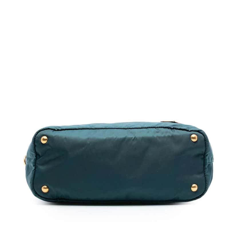 Prada Saffiano Trimmed Tessuto Zip Top Convertible Tote Blue Very good condition - Inside View