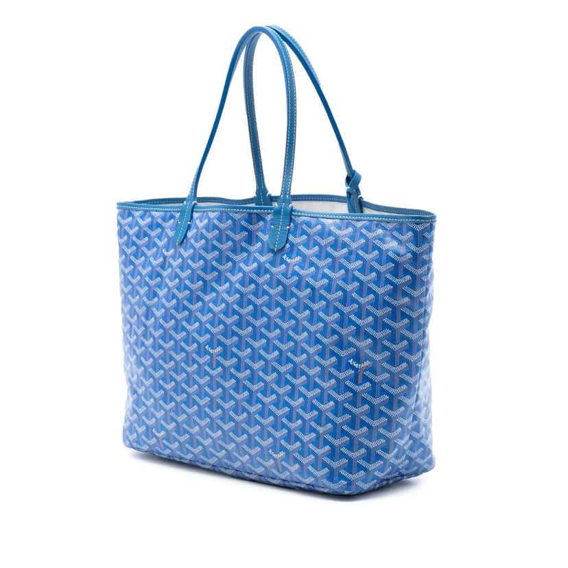 Goyard Goyardine Saint Louis PM Blue Canvas Very good condition - Back View