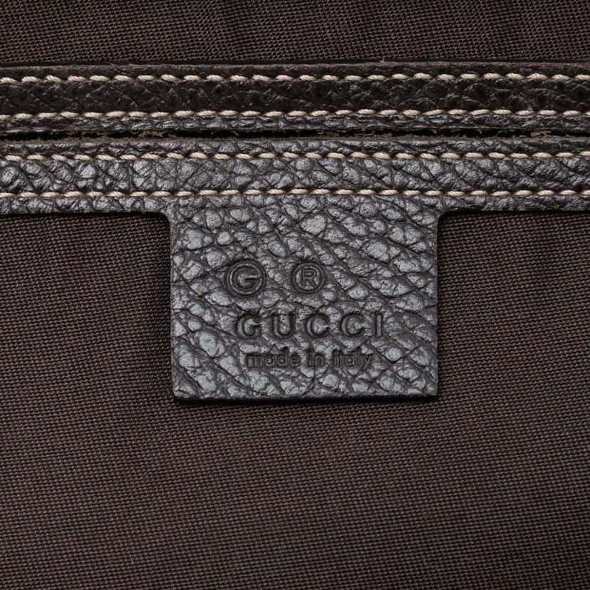 Gucci Medium GG Crystal Joy Boston Bag Brown Canvas Very good condition - Box View