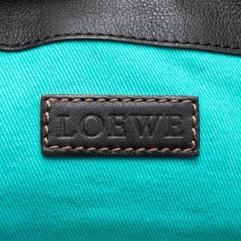 Loewe Suede Studded Anagram Hobo Black Leather Very good condition - Box View