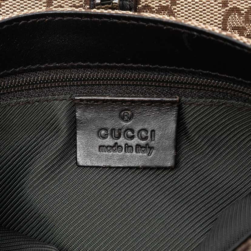 Gucci GG Canvas Jackie Belt Bag Brown Canvas Very good condition - Box View